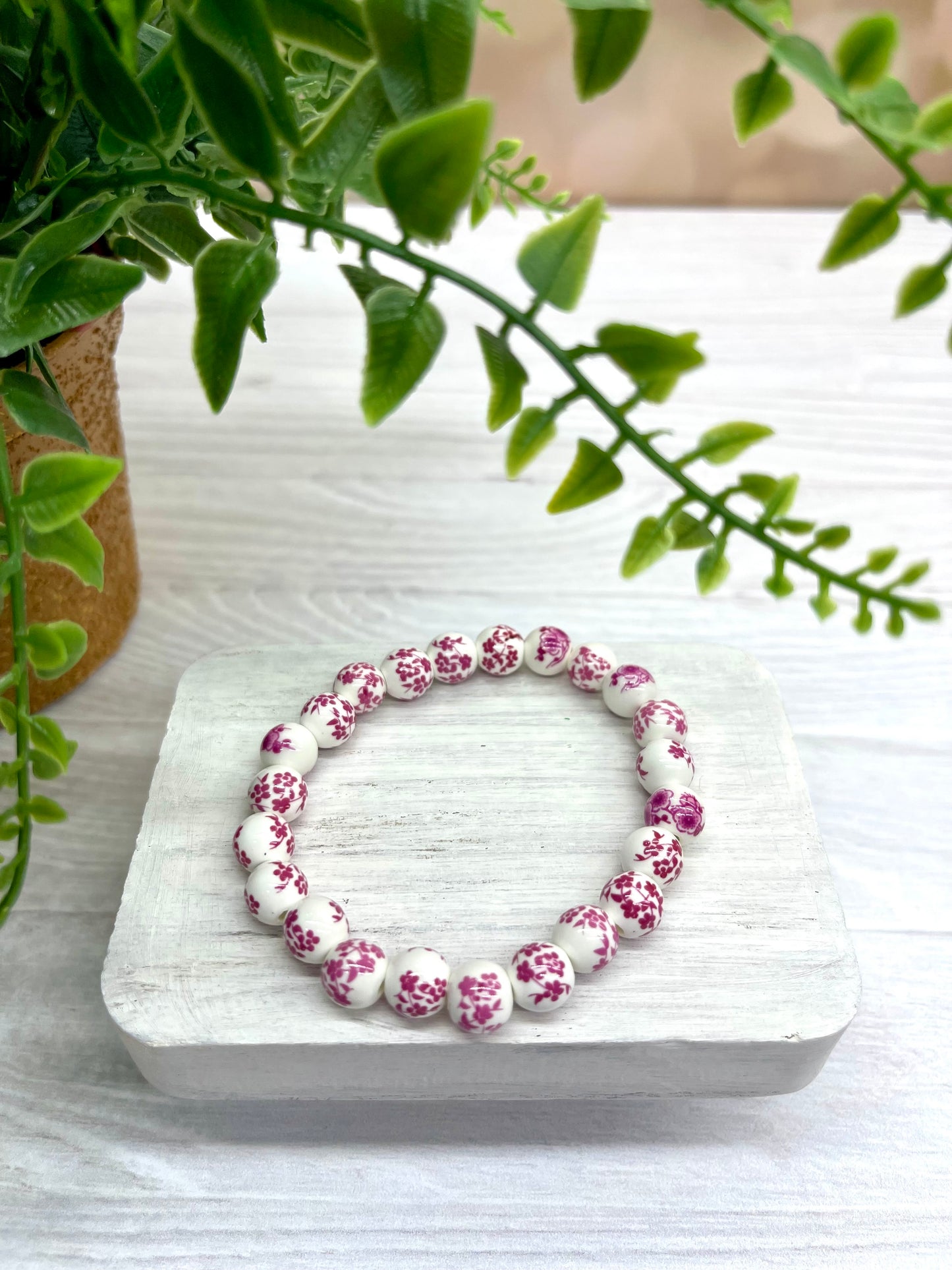 PINK FLORAL - 1 or 2 BRACELETS