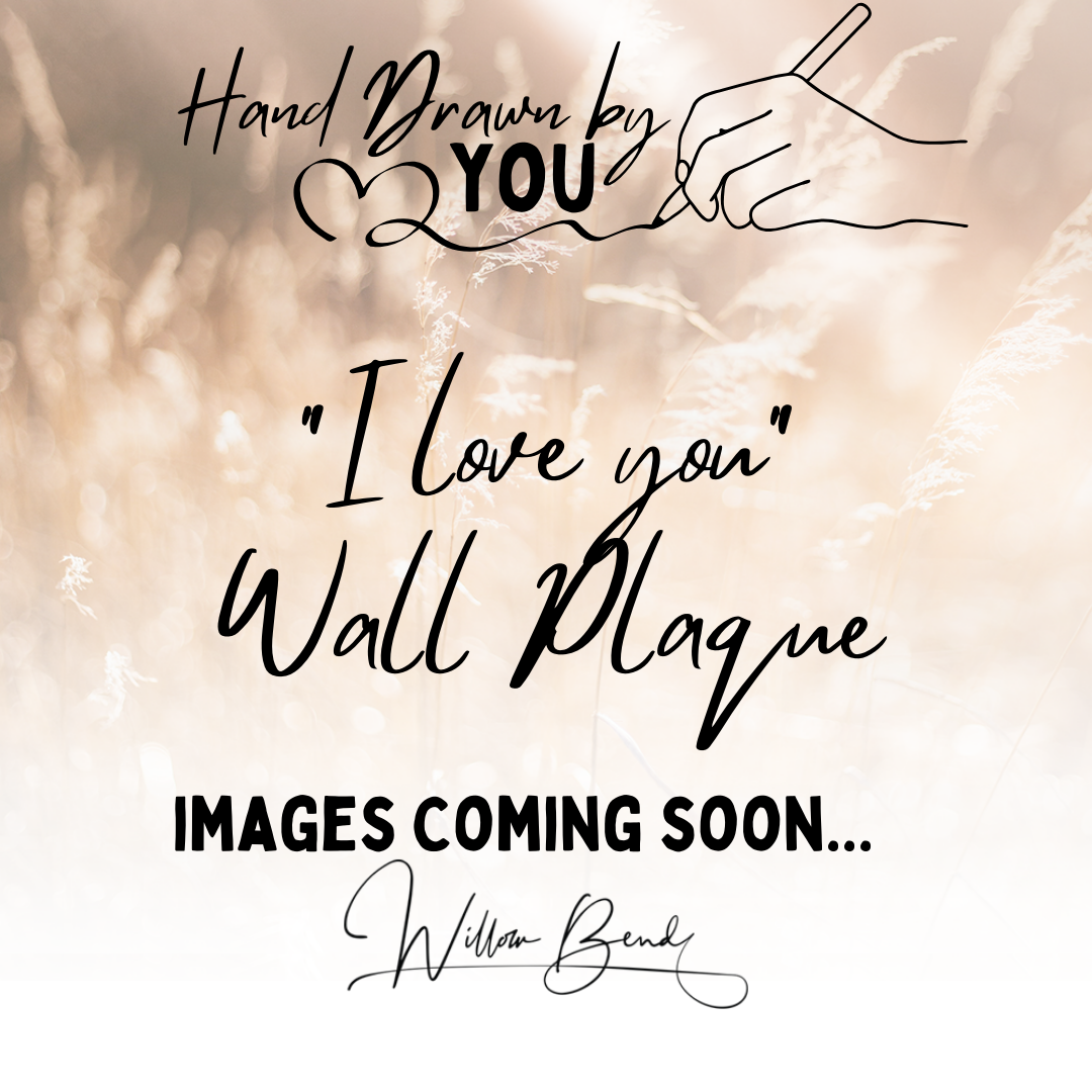 "Hand Drawn by YOU" i love yous Wall Plaque