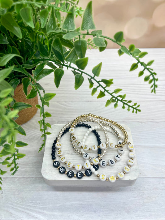 Custom 14K Gold Filled Beaded Strech Bracelet - Customize your bracelet your way! 1 BRACELET