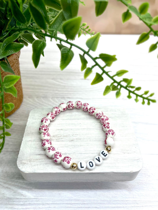 PINK FLORAL - 1 or 2 BRACELETS