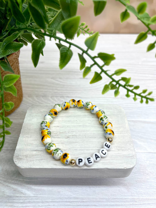 SUNFLOWER FLORAL - 1 or 2 BRACELETS