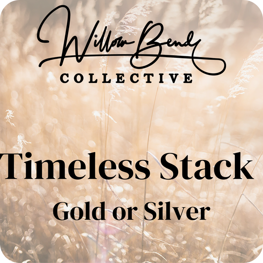 CUSTOM TIMELESS STACK- 14K GOLD FILLED OR STERLING SILVER - Beaded Strech Bracelets  -  STACK OF 3