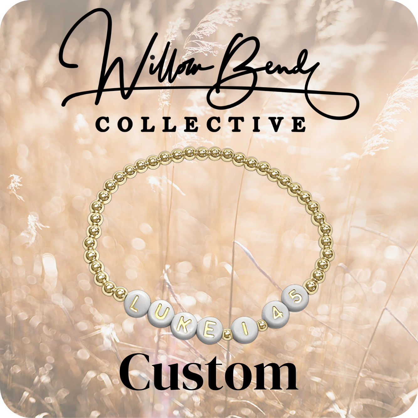 Custom 14K Gold Filled Beaded Strech Bracelet - Customize your bracelet your way! 1 BRACELET