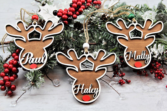 Christmas - Reindeer Stocking Tag or Ornament ST-1