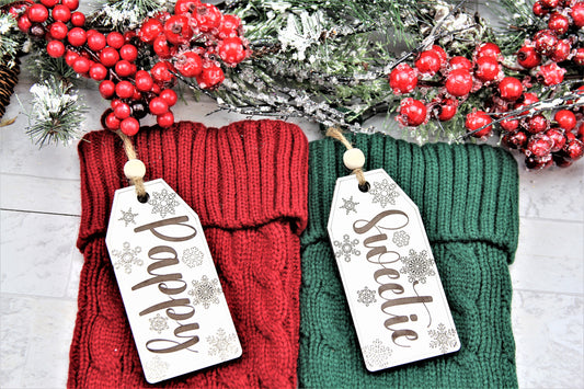 Christmas - Snowflake Stocking Tag or Ornament ST-5